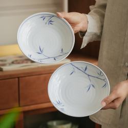 肆月 新中式陶瓷菜盘 6英寸 4个装