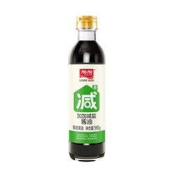 加加 减盐酱油 580g 零添加防腐剂 黄豆酿造 特级生抽