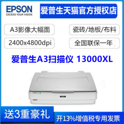 爱普生 13000XL扫描仪A3高精度快速影像图片照片文档瓷砖墙纸地板面料布底片胶片X光片