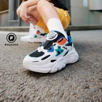 FILA 男小童(28-32)鞋子儿童轻便舒适旋钮扣复古跑鞋