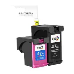 彩格 适用惠普47墨盒 黑色彩色 喷墨打印机墨盒