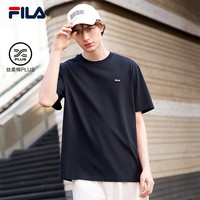 FILA 官方情侣款针织短袖衫夏季季时尚休闲舒适纯棉T恤