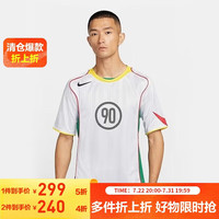 NIKE 男子足球服圆领干爽舒适短袖足球衣新款IB4219-100白M