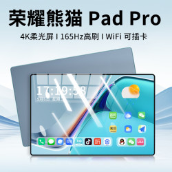 荣耀熊猫 平板电脑新款天玑9400旗舰处理器梦幻蓝 512G+赠原装键盘鼠标 16G运行4K超清屏+165HZ高刷