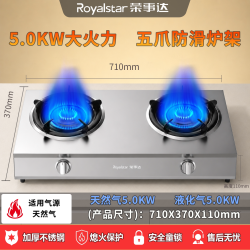 荣事达 煤气灶猛火灶家用燃气灶台式双灶液化气双头天然气炉具商用