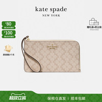 Kate Spade 女士PVC老花手拿包腕带手提通勤实用女款钱包轻奢礼物