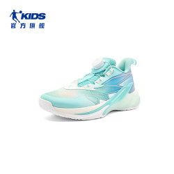 乔丹 儿童篮球鞋大童运动鞋夏季男童鞋子 湖水蓝/乔丹白 36