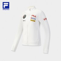 FILA 官方女士针织长袖外套2025冬季新款滑雪运动摇粒绒上衣