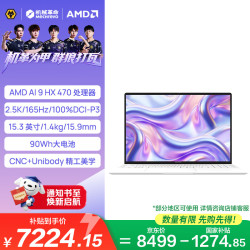 机械革命 星耀15(AI9 HX 470 32G 1T 2.5K OLED 165Hz 100%DCI-P3)白 办公笔记本电脑轻薄游戏本