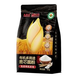 道台府 有机面粉雪花小麦麦芯面粉 有机多用途麦芯面粉1kg/2袋