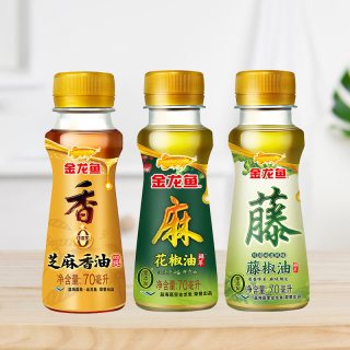 金龙鱼 花椒油70ml+芝麻香油70ml+藤椒油70ml 调味组合