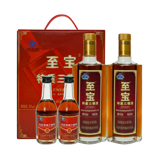 至宝特质三鞭酒方瓶 35度 500ml*2+50ml*2 礼盒装 养生酒