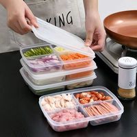 佳美萱 冰箱冻肉分格盒 冷冻收纳盒 透明