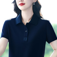 时尚品牌新款夏季POLO衫薄款桑蚕丝短袖T恤休闲宽松凉感百搭上衣