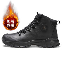 悍途 秋冬牛皮面真羊毛款防滑徒步加绒户外鞋登山鞋510689