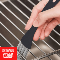 油烟机刷子好用工具钢丝刷带柄烧烤网水槽厨房灶台去油污缝隙家用 清洁刷-黑色-2个 白色