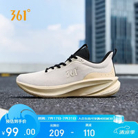 361° 运动鞋男鞋秋冬季网布透气通勤休闲跑步鞋子男672542210F-3 燕麦奶/杏茶色(网布) 44