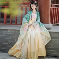 移动端：悦依瑞 唐制汉服女款诃子裙春夏季国风大袖衫原创古装超仙广袖流仙齐胸裙