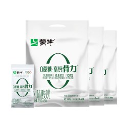 蒙牛 0蔗糖高钙骨力维生素D风味酸奶90g*24袋营养美味
