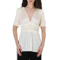 RALPH LAUREN Joclyn Pleat Satin Top 女士T恤