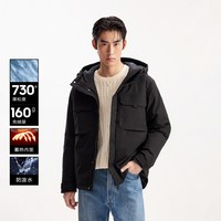 杰克琼斯 男士简约字母休闲羽绒服
