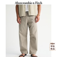 Abercrombie & Fitch 美式复古棉质黑色多色府绸弯刀裤休闲长裤26秋男装