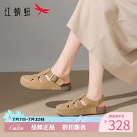 红蜻蜓 女鞋复古镂空勃肯凉鞋 夏季软底休闲凉鞋百搭通勤优雅女士凉鞋子