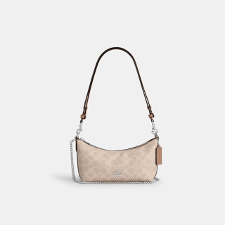 COACH CAITLIN中号单肩手提包沙黄色/灰褐色CEK80生日礼物送女友