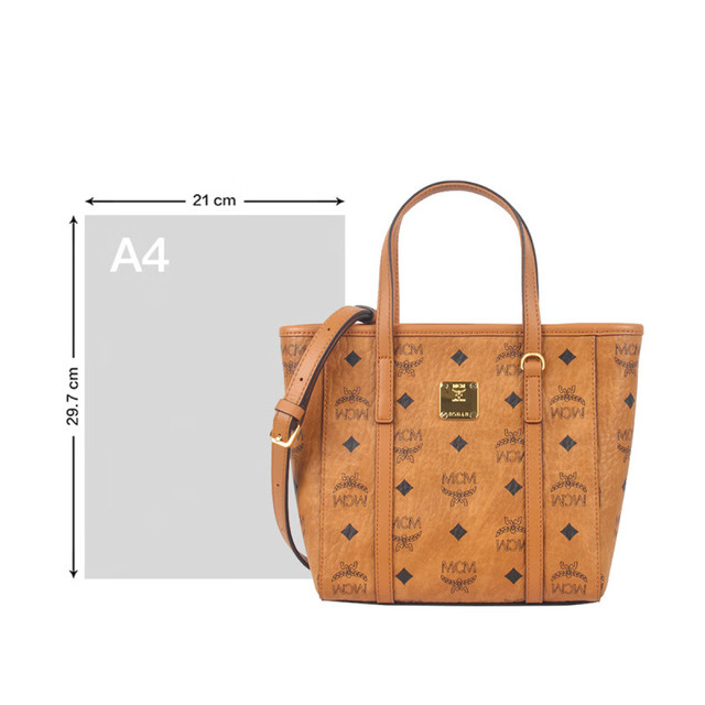 MCM Toni Visetos系列 女士购物袋 MWPAATN04CO001 干邑色 迷你