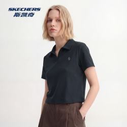 斯凯奇 女士吸湿针织短袖POLO衫