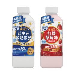 初饮 酸奶饮品 原味草莓味酸奶饮料大瓶500ml *6瓶