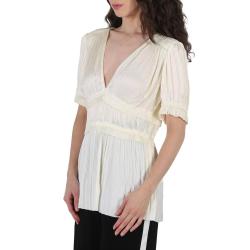 RALPH LAUREN Joclyn Pleat Satin Top 女士T恤