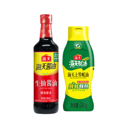 海天 生抽酱油+上等蚝油 组合 调味组合 生抽500ml+蚝油235g