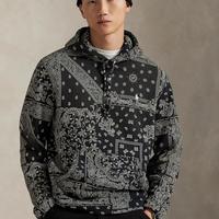 RALPH LAUREN 腰果花印花抓绒连帽卫衣