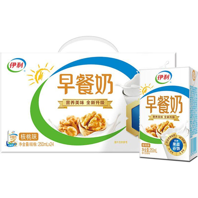 伊利 核桃味早餐奶 250ml*24盒