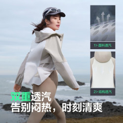 波司登 女款防风透气拉链连帽软壳冲锋衣 B250512004
