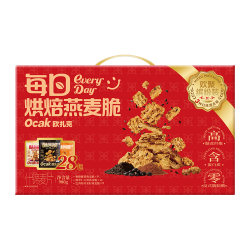 欧扎克 每日烘焙燕麦脆礼盒（大吉缤纷礼）980g 麦片