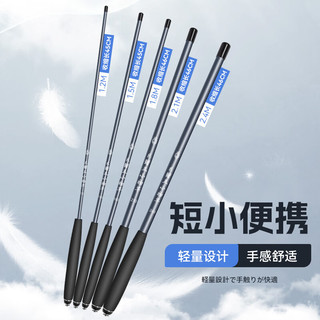 巨鳍王 超轻硬迷你短节溪流竿 小物钓鱼竿