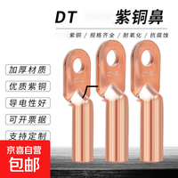 标准紫铜鼻35m㎡电线电缆附件镀锡紫铜鼻子铜线耳DT铜鼻子 DT- 35平方