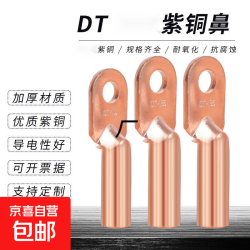 标准紫铜鼻35m㎡电线电缆附件镀锡紫铜鼻子铜线耳DT铜鼻子 DT- 35平方