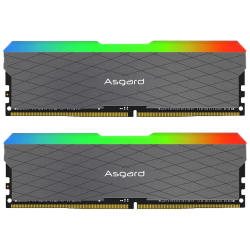 阿斯加特 32GB(16GBx2) DDR5 5600 台式机内存条 LOKI W2 RGB灯条 精选颗粒 CL46 灰甲