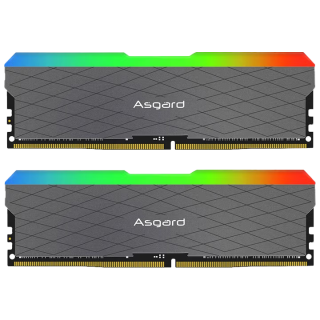阿斯加特 32GB(16GBx2) DDR5 5600 台式机内存条 LOKI W2 RGB灯条 精选颗粒 CL46 灰甲