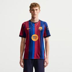 NIKE 2026/27赛季巴萨男子速干足球球衣舒适秋季新款短袖针织T恤 II1872-683