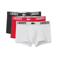 LACOSTE 法国鳄鱼男士三件装弹力棉质舒适平角内裤时尚潮流日常休闲百搭