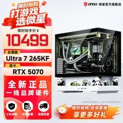 微星 全家桶林树推荐Ultra7 265KF/RTX5070Ti台式电脑主机三角洲游戏直播组装电脑整机 Ultra7 265KF+RTX5070