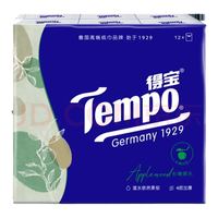 得宝 4层加厚手帕纸有香苹果木味7片12包