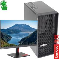 联想 ThinkSystem ST45 v3 小型4U塔式服务器主机 AMD 霄龙 4124P+23.8英寸显示器