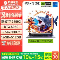 机械革命 极光X Pro新品酷睿i7HX/5060/5070潮玩版满血独显高性能高释放潮玩版 极光X/C7-245HX/5060/16G
