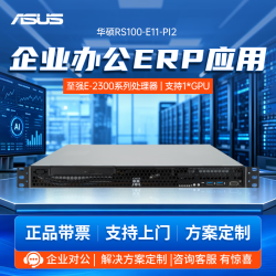 华硕 1U机架式服务器RS100 至强E-2356G 3.2G 6核12线程 32G内存/1T固态/集显