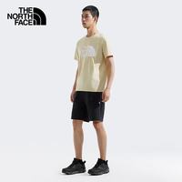 北面 速干衣男印花LOGO短袖T恤户外吸湿透气25春夏|88GY 3X4/砾石沙 L /175